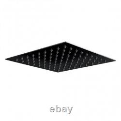 Black Square 300mm Fixed Shower Head