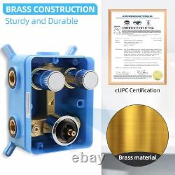Brass 2 Ways Thermostatic Shower System 16 Inch Ceiling Mount Shower Faucet Set