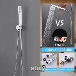 Brass 2 Ways Thermostatic Shower System 16 Inch Ceiling Mount Shower Faucet Set