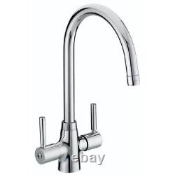 Bristan Index Kitchen Sink 1.0 Bowl Stainless Steel Reversible Monza Mixer Tap