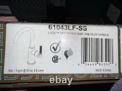 Brizo Litze 61043LF-SS Single Handle Arc Spout Bar WithKnurled Handle In Stainless