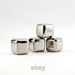 Bulk Pack 100x Stainless Steel Ice Cubes Metal Stones Whiskey Whisky Rocks Wine