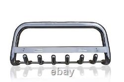 Bull Bar For Vauxhall Movano 2010+ Chrome Stainless Steel Detachable Name Plate