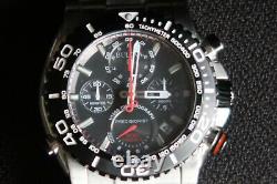 Bulova Precisionist Chronograph 98b212 Mens Watch Black Dail & Stainless Steel