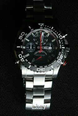 Bulova Precisionist Chronograph 98b212 Mens Watch Black Dail & Stainless Steel