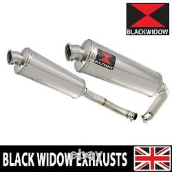 CBF 1000 2006-2011 Twin Exhaust Silencers 400mm Oval Stainless 400SS