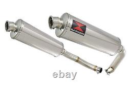 CBF 1000 2006-2011 Twin Exhaust Silencers 400mm Oval Stainless 400SS