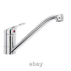 CDA CBS120SS Stainless Steel 1 Bowl Kitchen Sink & CDA Single Lever Chrome Tap