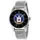 C. I. A. Emblem Watch With Large Polished Chrome Case And Stainless Steel Band
