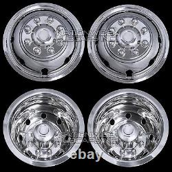 Chevy 3500 16 Dual Steel Wheel Simulators Dually 8 Lug Rim Skins Liners Covers