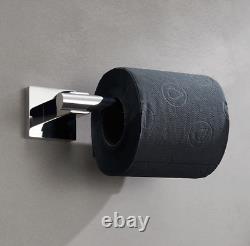 Chrome 4 Piece Bathroom Set Towel Bar Toilet Paper Holder Towel Ring Towel Hook