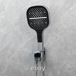 Chrome 5 Funtions Plastic Shower Heads with Brass Shower Bracket Mixer Faucet
