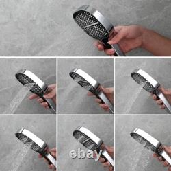 Chrome 5 Funtions Plastic Shower Heads with Brass Shower Bracket Mixer Faucet
