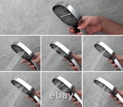 Chrome 5 Funtions Plastic Shower Heads with Brass Shower Bracket Mixer Faucet