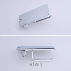 Chrome Brass Bidet Douche Sprayer Toilet Kit with Toilet Paper Holder Rack Shelf