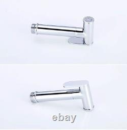 Chrome Brass Bidet Douche Sprayer Toilet Kit with Toilet Paper Holder Rack Shelf