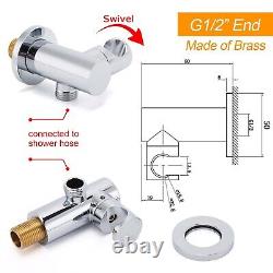Chrome Dual Shower Set Concealed 2 Way Mixer Valve Kit Ceiling Arm 9 Rain Head