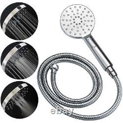 Chrome Dual Shower Set Concealed 2 Way Mixer Valve Kit Ceiling Arm 9 Rain Head