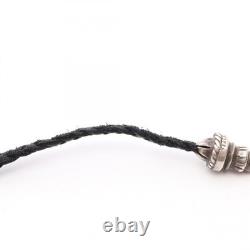 Chrome Hearts Small Ch Cross Necklace Jewelry Stainless Steel Leather Silv JA632