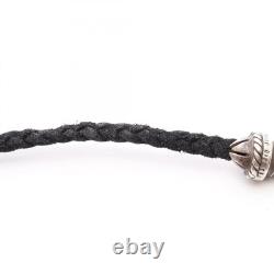 Chrome Hearts Small Ch Cross Necklace Jewelry Stainless Steel Leather Silv JA632