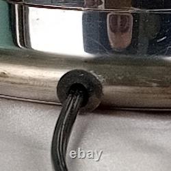 Chrome Metal Table Lamp Stainless Steel F 17 Space Age'70s Vintage Design