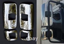 Chrome Mirror Covers 4 Pieces Decor Mercedes Atego Stainless Steel