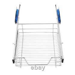 Chrome Pull Out Basket Kitchen Cabinet Larder Extension Drawers With Soft Close