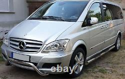 Chrome SUS304 Stainless Steel Side Bars + Step Pads Mercedes Vito/Viano 04-14
