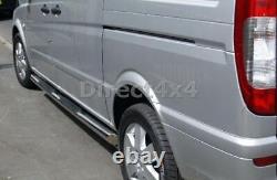Chrome SUS304 Stainless Steel Side Bars + Step Pads Mercedes Vito/Viano 04-14