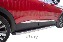 Chrome Side Door Streamer 4Pieces S. Steel FOR PEUGEOT 3008 II MK2 2016 ONWARDS