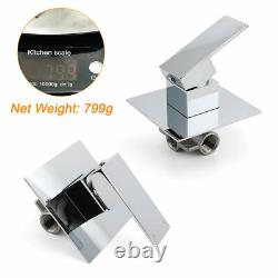 Chrome Square Shower Mixer Set 8 Stainless Steel Head 200mm Ceiling Dropper Arm