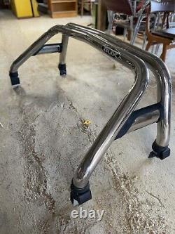 Chrome Stainless Pickup Truck Rear Roll Over Bar with some fittings Barn Find