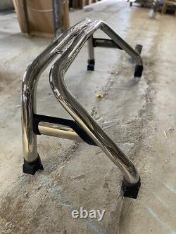 Chrome Stainless Pickup Truck Rear Roll Over Bar with some fittings Barn Find