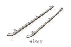 Chrome Stainless Side Bars Curved To Fit Ford Transit Custom LWB 2024+ OEM Style