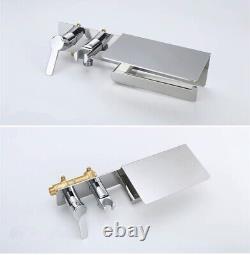 Chrome Stainless Steel Bidet Sprayer Mixing Valve Holder Toilet Paper Holder Set