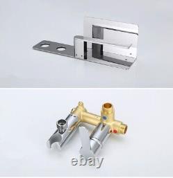 Chrome Stainless Steel Bidet Sprayer Mixing Valve Holder Toilet Paper Holder Set