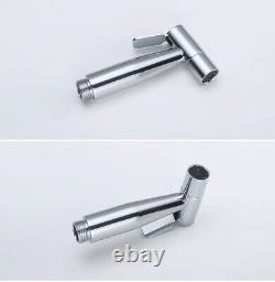 Chrome Stainless Steel Bidet Sprayer Mixing Valve Holder Toilet Paper Holder Set