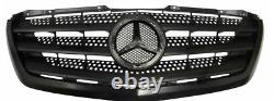 Chrome Stainless Steel + Front Grille Cover For Mercedes Sprinter 2013-2018 Kit