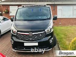 Chrome Stainless Steel Roof Bar A + LEDs To Fit Vauxhall Opel Vivaro 2014-2019