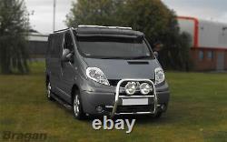 Chrome Stainless Steel Roof Bar A + LEDs To Fit Vauxhall Opel Vivaro 2014-2019