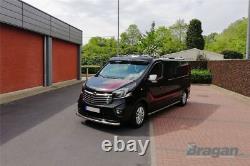 Chrome Stainless Steel Roof Bar A + LEDs To Fit Vauxhall Opel Vivaro 2014-2019