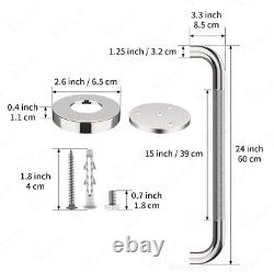 Chrome Stainless Steel Shower Grab Bars 32 Inch Dual Pack for Ultimate Support