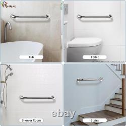 Chrome Stainless Steel Shower Grab Bars 32 Inch Dual Pack for Ultimate Support