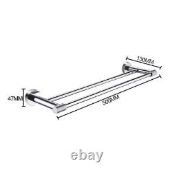 Chrome Stainless Steel Towel Rack Tissue Holder Soap Dish Bathroom Accessories