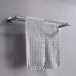 Chrome Stainless Steel Towel Rack Tissue Holder Soap Dish Bathroom Accessories