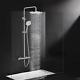 Chrome Thermostatic Shower Set, Adjustable Height, 3 Jet Handheld & 25cm Rainfal