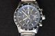 Citizen 0510 S110912 Chronograph Watch Blue & White Dial Brushed Chrome S/steel