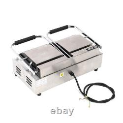 Commercial Panini Press Sandwich Toaster Waffle Maker Toastie Ribbed Iron Grill