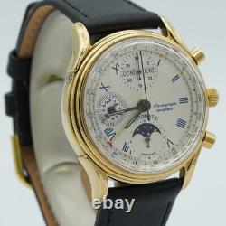 Comor Automatic Chrono Vollkalender Men's Watch 39MM Steel Plated Top Condition