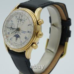 Comor Automatic Chrono Vollkalender Men's Watch 39MM Steel Plated Top Condition